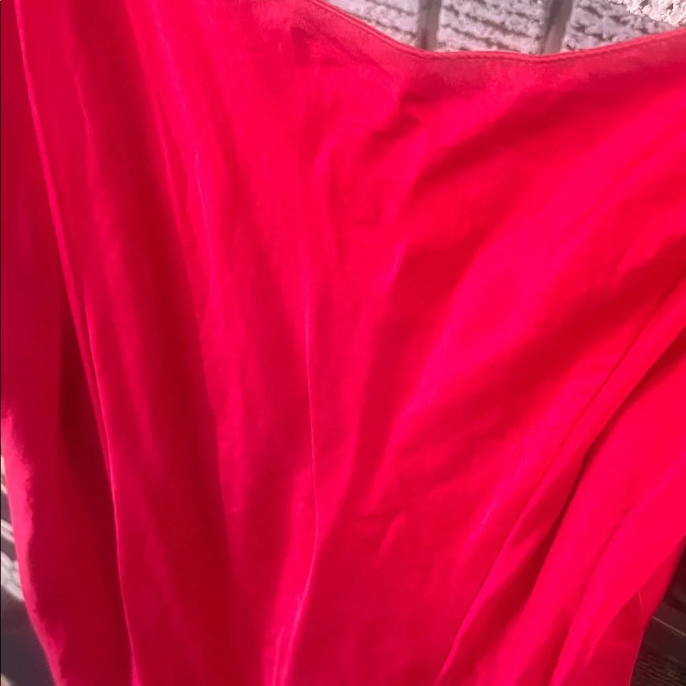 Vintage Silk Victoria's Secret Vibrant Red Chemise